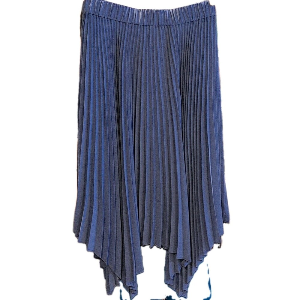 Uniqlo x J wanderson Accordion Pleated Handkerchief Skirt Size S Steel Blue
